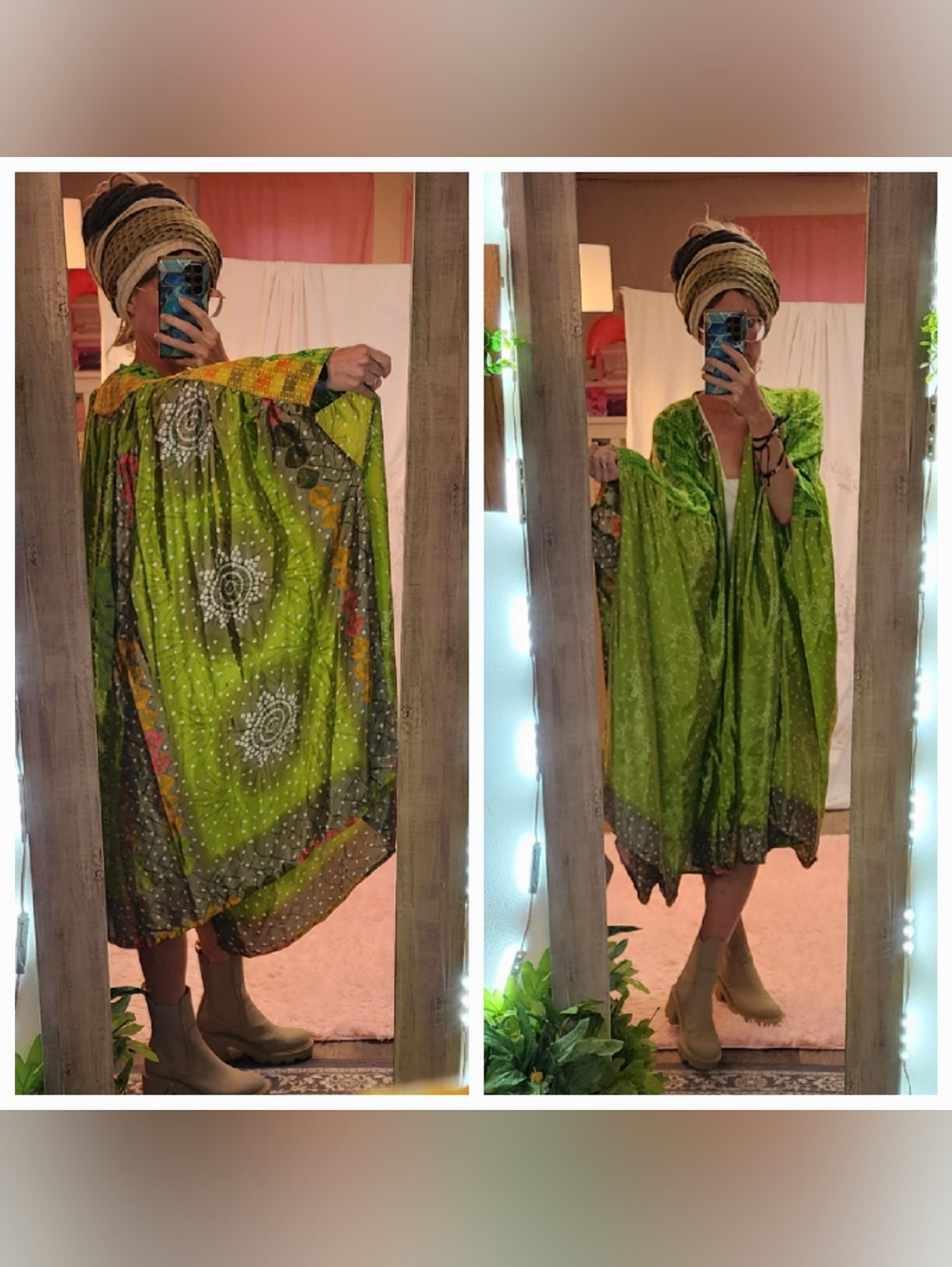 Stunning OOAK Kantha Bae Fleetwood Kimono Cape Poncho Cardigan NWT One Size